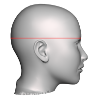 Side view of how to measure the length